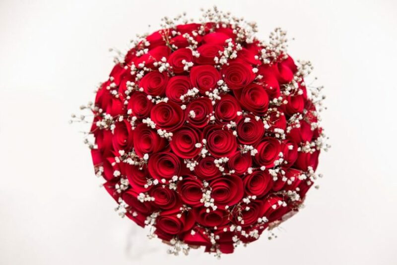 Bukiet z czerwonych róż