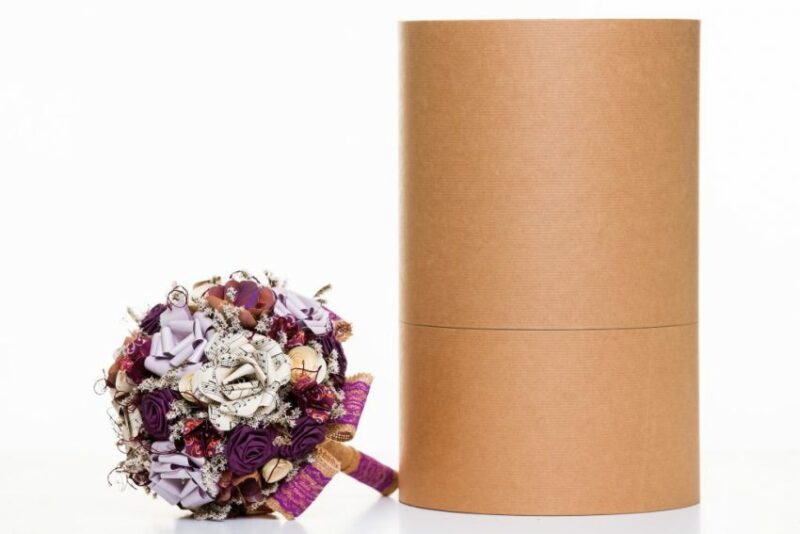 Flowerbox do bukietu ślubnego